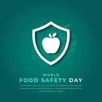 World Food Safety Day Paper cut style Vector Design Illustration for Background, Poster, Banner, Advertising, Greeting Card