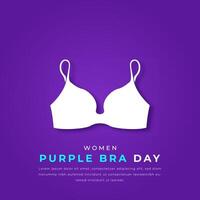 Purple Bra Day Paper cut style Vector Design Illustration for Background, Poster, Banner, Advertising, Greeting Card