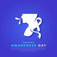 Anosmia Awareness Day Paper cut style Vector Design Illustration for Background, Poster, Banner, Advertising, Greeting Card