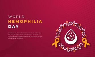 World Hemophilia Day Paper cut style Vector Design Illustration for Background, Poster, Banner, Advertising, Greeting Card