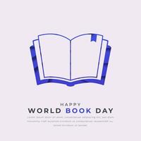 World Book Day Paper cut style Vector Design Illustration for Background, Poster, Banner, Advertising, Greeting Card