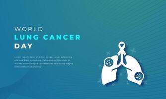 World Lung Cancer Day Paper cut style Vector Design Illustration for Background, Poster, Banner, Advertising, Greeting Card