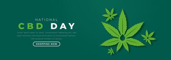 National CBD Day Paper cut style Vector Design Illustration for Background, Poster, Banner, Advertising, Greeting Card