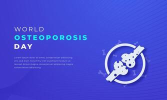 World Osteoporosis Day Paper cut style Vector Design Illustration for Background, Poster, Banner, Advertising, Greeting Card