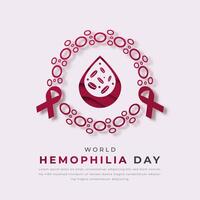 World Hemophilia Day Paper cut style Vector Design Illustration for Background, Poster, Banner, Advertising, Greeting Card