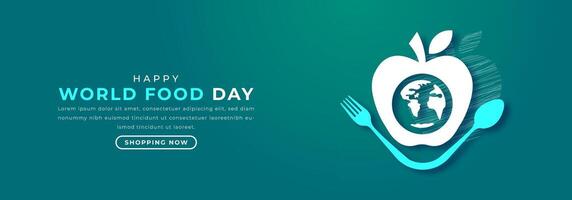 World Food Day Paper cut style Vector Design Illustration for Background, Poster, Banner, Advertising, Greeting Card