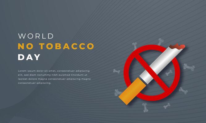 World no Tobacco Day Paper cut style Vector Design Illustration for Background, Poster, Banner, Advertising, Greeting Card