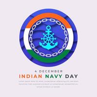 Indian Navy Day Paper cut style Vector Design Illustration for Background, Poster, Banner, Advertising, Greeting Card