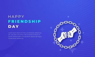 Happy Friendship Day Paper cut style Vector Design Illustration for Background, Poster, Banner, Advertising, Greeting Card