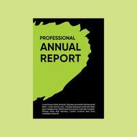 Green black annual report brochure flyer design template, Leaflet cover presentation, book cover. vector