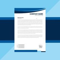 Corporate Modern Business Letterhead Design Template Blue color vector