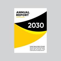 anual reporte 2030 - diseño idea - negro y amarillo vector