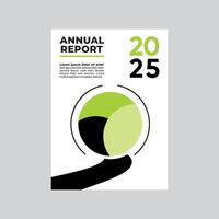 Annual Report 2025 green parrot and black Design idea vector