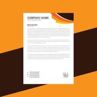 corporate modern letterhead design template with Orange and Dark Brown color. creative modern style vector