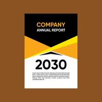 Company Annual Report 2030 Yellow and black - Profile vector