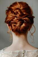 AI generated Traditional French Twist Updo photo