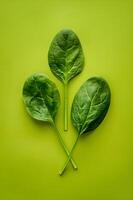 AI generated Baby spinach leaves photo