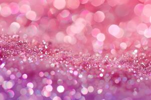 AI generated Sequin Sparkle Close-Up Pink Sequin Background photo