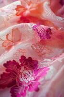 ai generado rosado batik arte foto