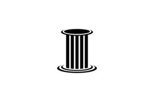 justice element design with combination pillar design vector