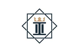 justice element design with combination pillar design vector