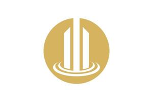 justice element design with combination pillar design vector