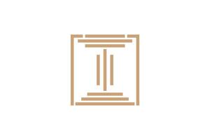 justice element design with combination pillar design vector