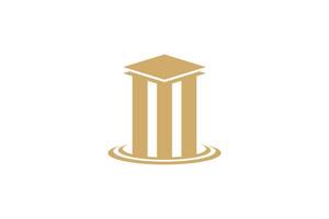 justice element design with combination pillar design vector