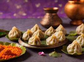 AI generated Modak is an Indian sweet dumpling offered to lord Ganapati on Ganesh Chaturthi festival photo