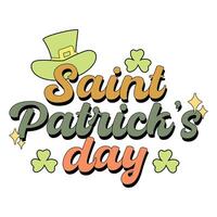 Saint Patrick's Day Statement Typography in Retro Style Illustration vector