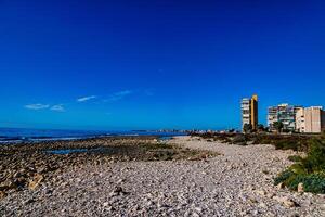 seaside landscape in the spanish city of alicante without people photo