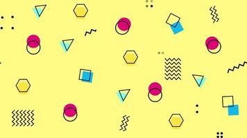 animerad gul mönster bakgrund video