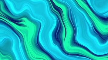 Neon Turquoise Fluid Abstract Loop Background video