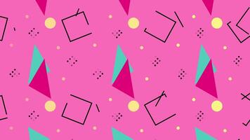 Triangles Loop On Pink Modern Background video