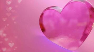 Heart Shape on pink background, ideal for Valentines Day, Hearts Border footage for background video