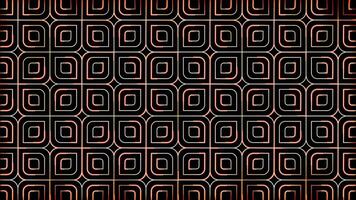 Glowing looping neon effect pattern abstract background, black background. video