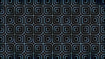 Glowing looping neon effect pattern abstract background, black background. video