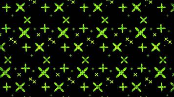 Glowing looping neon effect pattern abstract background, black background. video
