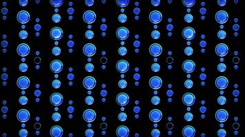 Glowing looping neon effect pattern abstract background, black background. video