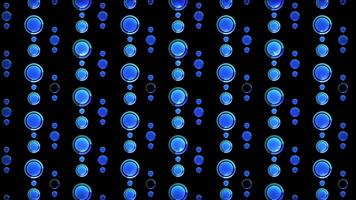 Glowing looping neon effect pattern abstract background, black background. video