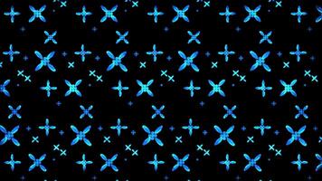 Glowing looping neon effect pattern abstract background, black background. video