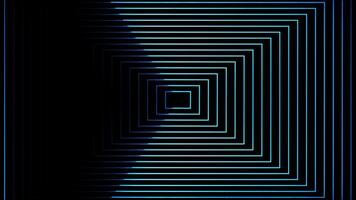 Glowing looping neon effect pattern abstract background, black background. video