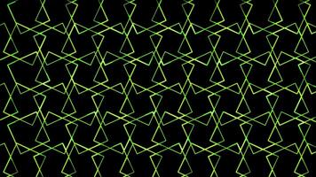 Glowing looping neon effect pattern abstract background, black background. video