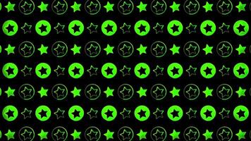 Glowing looping neon effect pattern abstract background, black background. video