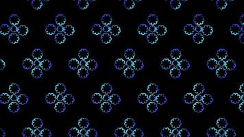 Glowing looping neon effect pattern abstract background, black background. video