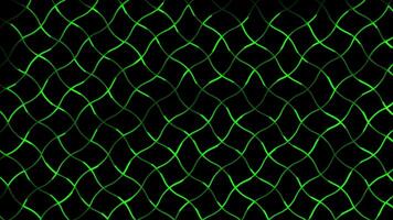 Glowing looping neon effect pattern abstract background, black background. video