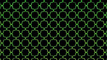 Glowing looping neon effect pattern abstract background, black background. video