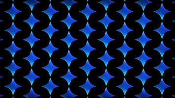 Glowing looping neon effect pattern abstract background, black background. video