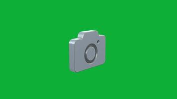 realista 3d Câmera placa visualização - ficar de pé Fora com imersivo ícone animações video