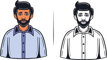 hombre avatar masculino cara vector